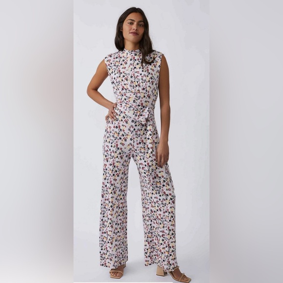 Free People Floral Sleeveless Jumpsuit size S - Picture 1 of 6